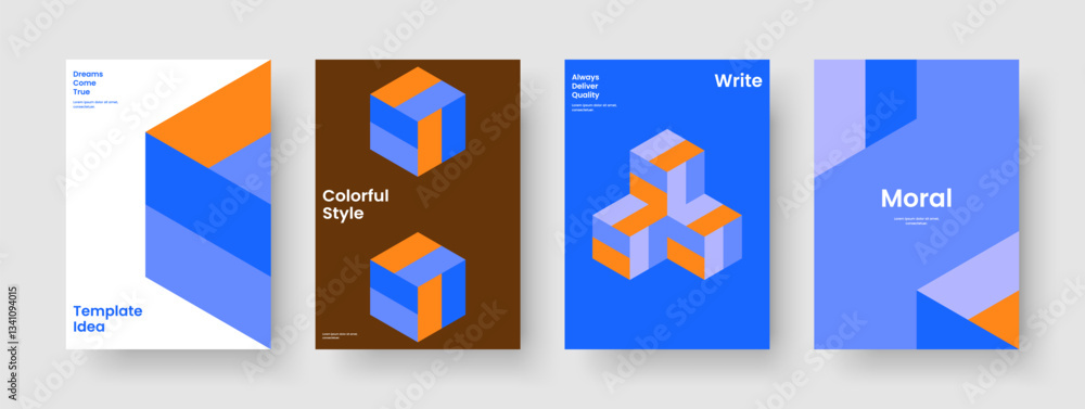 Obraz premium Geometric Poster Design. Modern Banner Layout. Abstract Report Template. Flyer. Business Presentation. Brochure. Background. Book Cover. Pamphlet. Brand Identity. Magazine. Notebook. Advertising
