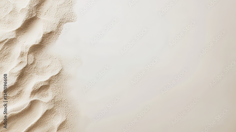 Obraz premium A smooth sandy texture blending seamlessly into a white background