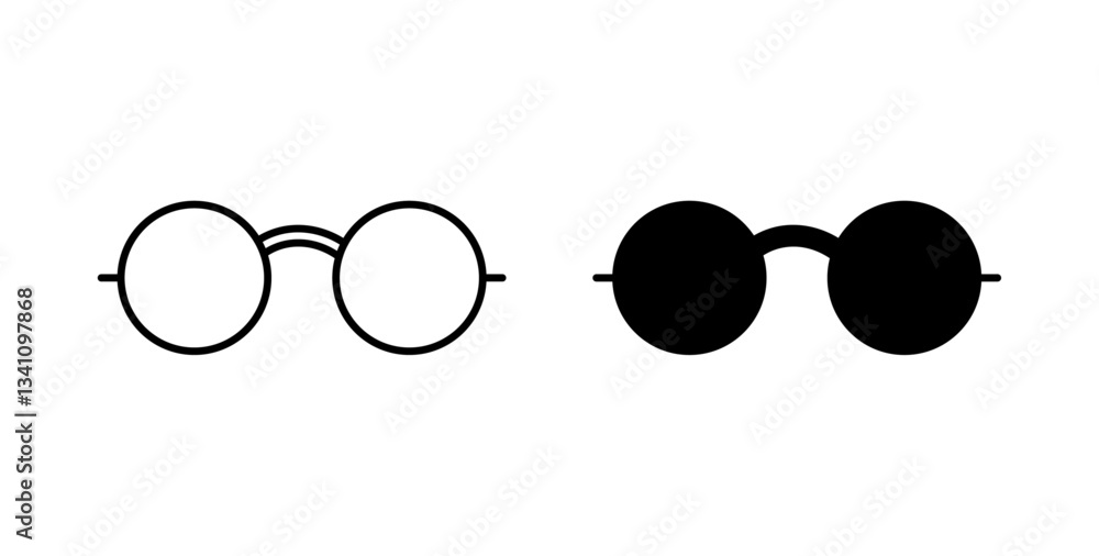 Fototapeta premium Glasses icons set for website design