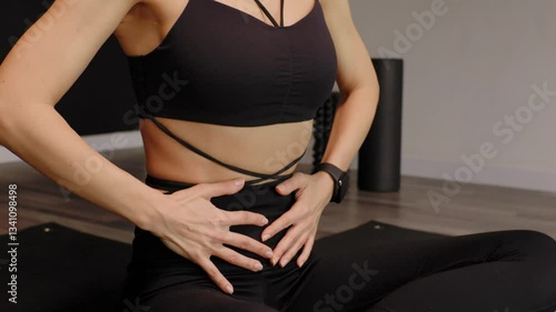 Diaphragmatic breathing. Abdominal breathing. Improving the saturation of body cells with oxygen.