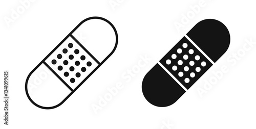Band aid icons on white background for web