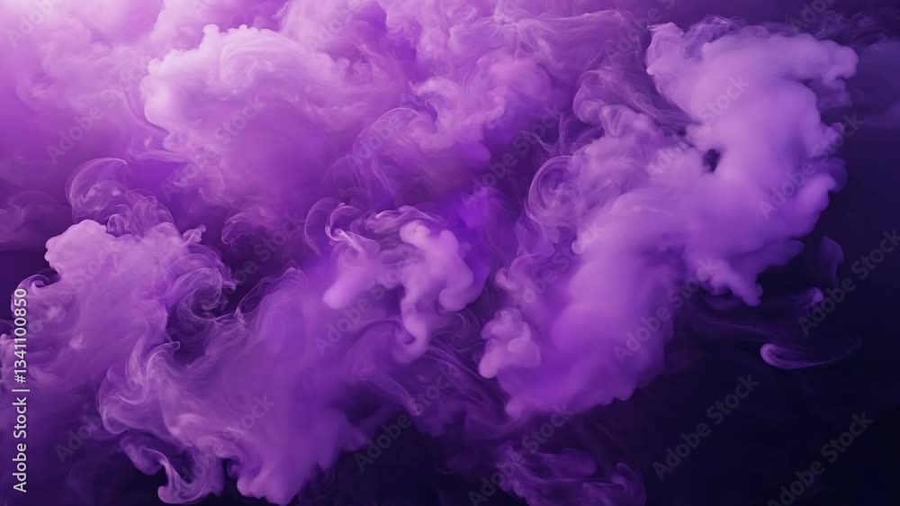 Abstract purple cloud of smoke, flowing in soft waves, high contrast, dark background, dreamy and mysterious. Abstract purple cloud of smoke, flowing in soft waves, high contrast, dark background, dreamy and mysterious.