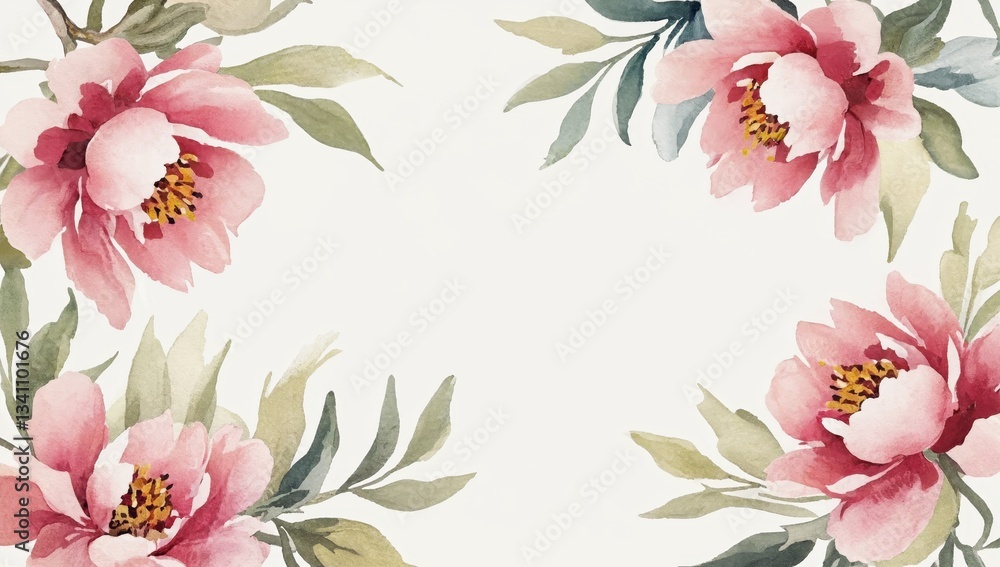 Obraz premium Soft Watercolor Floral Art