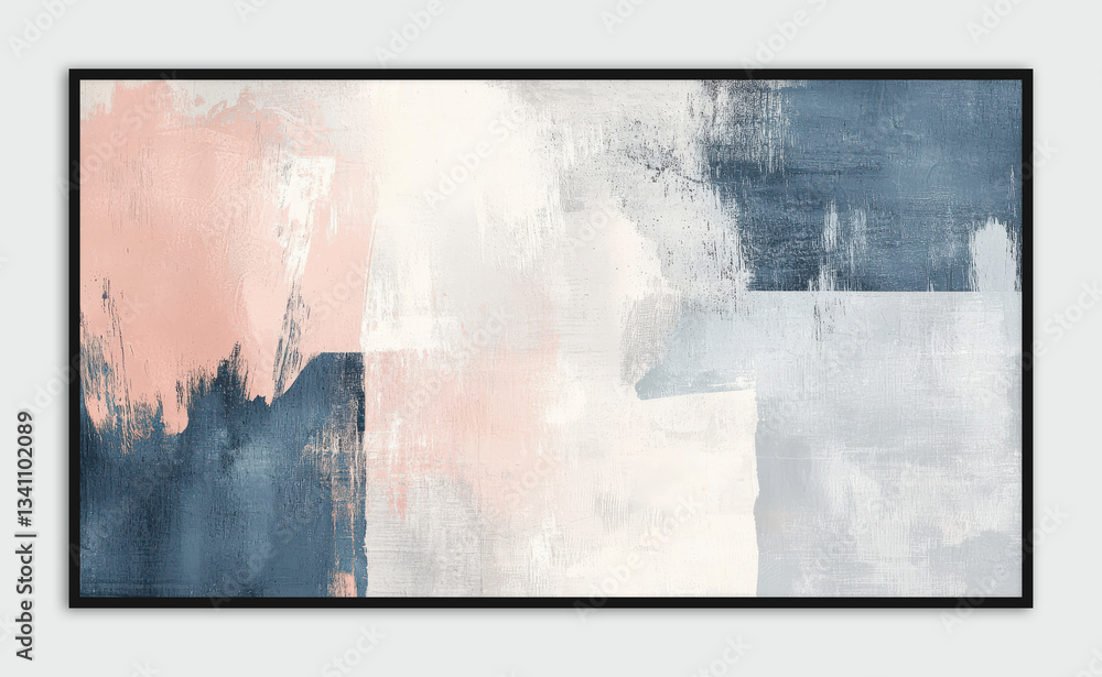 Naklejka premium Elegant abstract design with gray and blue brushstrokes
