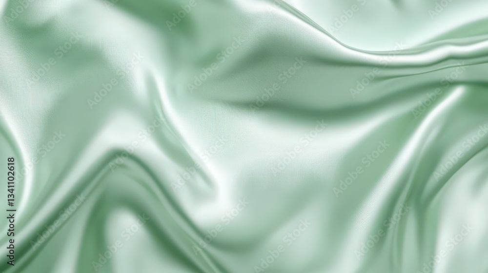 Fototapeta premium Stunning Light Green Satin Fabric Texture - Exquisite Smooth Surface
