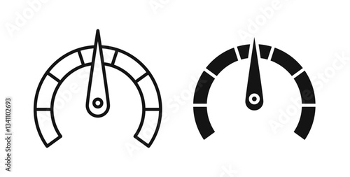 Tachometer icons on white background for web