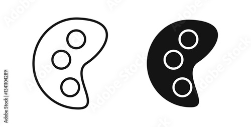 Palette icon collection for UI on white background