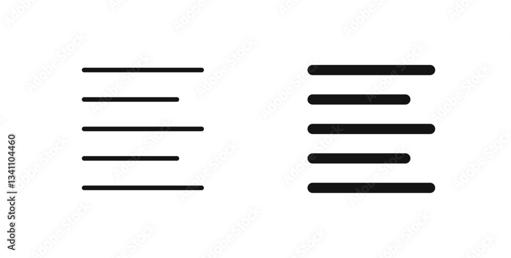 Align left icons on white background for web Align left icons on white background for web