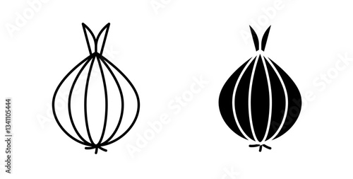 Onion icons set for website design