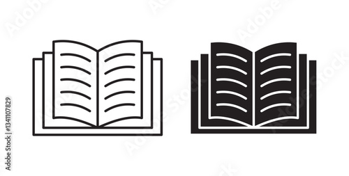 Book icons for app UI designs on white background