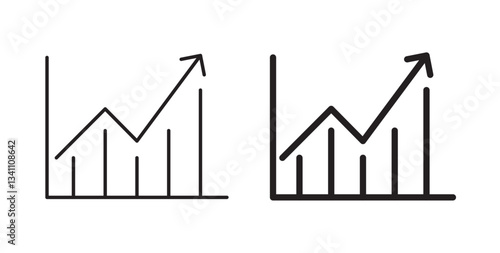 Stats icons for app UI designs on white background