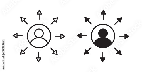 Centric consumer icons on white background for web