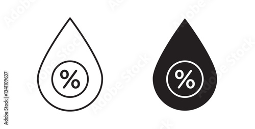 Humidity icons on white background for web