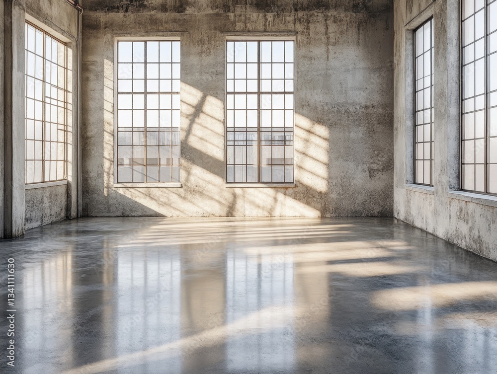 A large room with a lot of windows. The room is empty and has a lot of natural light A large room with a lot of windows. The room is empty and has a lot of natural light