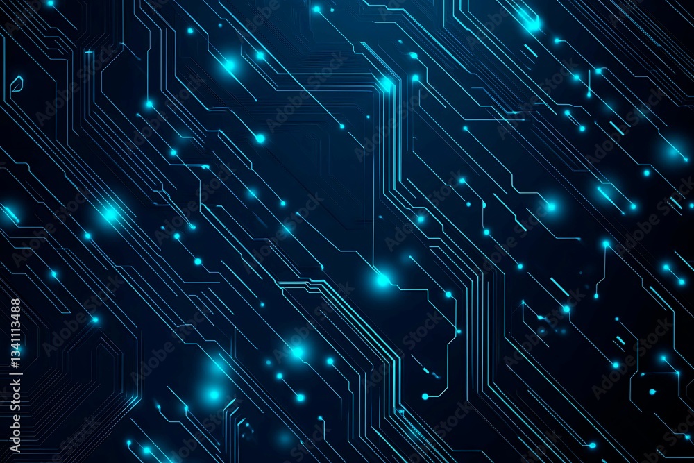 Abstract close-up of a glowing blue digital circuit board, showcasing intricate connections and technological design on a black background.
Abstract close-up of a glowing blue digital circuit board, showcasing intricate connections and technological design on a black background.
