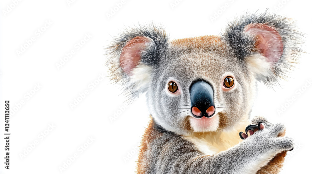 Obraz premium Koala bear isolated on white background.