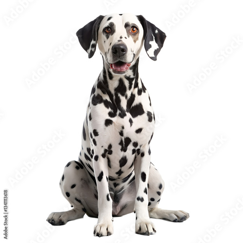 Dalmatian dog on transparent 