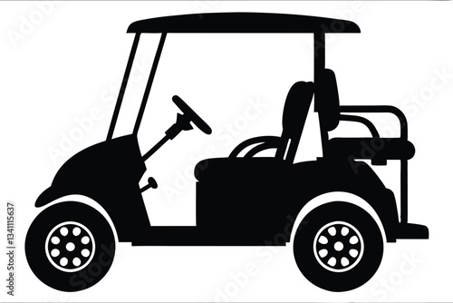 golf car silhouette vector,golf car icon