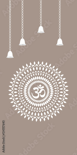 OM symbols wall art. om with mandala 