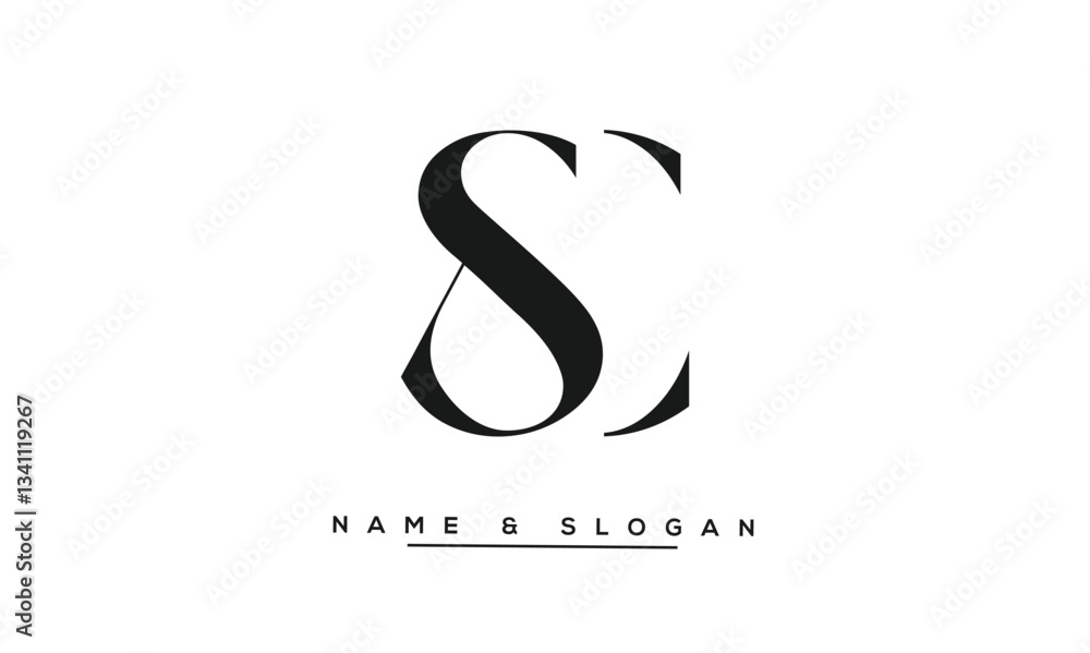 Obraz premium SC, CS Abstract Letters Logo Monogram
