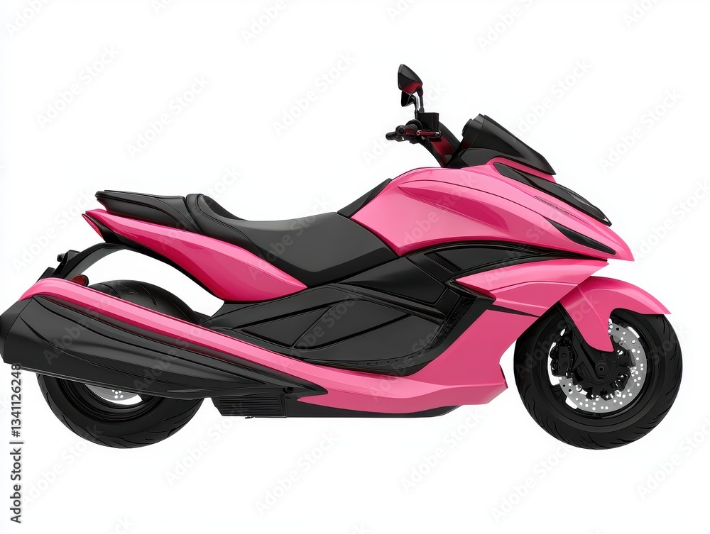 Sleek pink scooter design with modern aesthetics and sharp lines, showcasing a blend of style, performance, and engineering excellence Sleek pink scooter design with modern aesthetics and sharp lines, showcasing a blend of style, performance, and engineering excellence