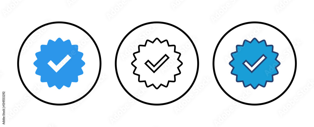 verified icon vector. verification check mark. approved icon verified icon vector. verification check mark. approved icon