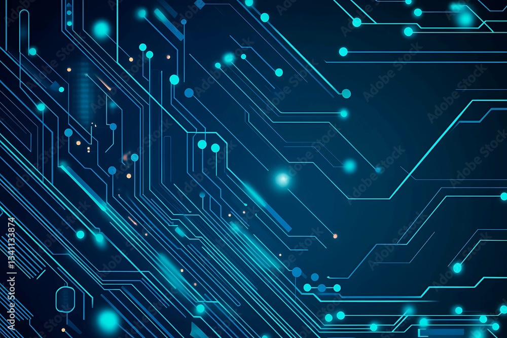Abstract close-up of a glowing blue digital circuit board, showcasing intricate connections and technological design on a black background.
Abstract close-up of a glowing blue digital circuit board, showcasing intricate connections and technological design on a black background.