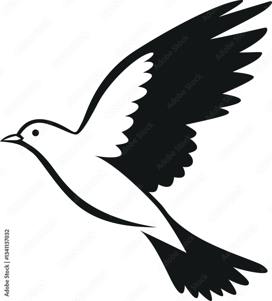Obraz premium vector illustration of a flying bird design