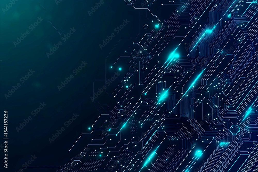 Abstract close-up of a glowing blue digital circuit board, showcasing intricate connections and technological design on a black background.
Abstract close-up of a glowing blue digital circuit board, showcasing intricate connections and technological design on a black background.