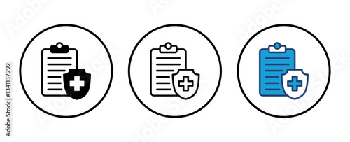 Medical insurance icon vector. health insurance icon