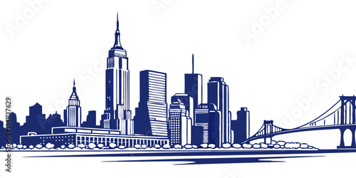 New-york city skyline vector illustration