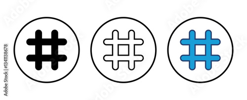 Hashtag icon vector. hashtag symbol