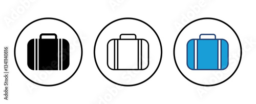 Briefcase icon vector. suitcase icon. luggage symbol.
