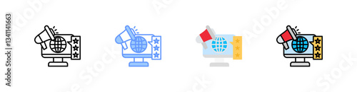 Public Relation Multistyle Icon Sheet