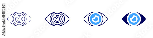 Eye irritation​ icon in 4 different styles. Thin Line, Line, Bold Line, Duotone. Duotone style. Editable stroke