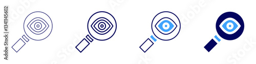 Eye moisturizer icon in 4 different styles. Thin Line, Line, Bold Line, Duotone. Duotone style. Editable stroke
