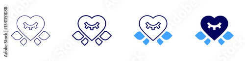 Eye sensitivity treatment icon in 4 different styles. Thin Line, Line, Bold Line, Duotone. Duotone style. Editable stroke