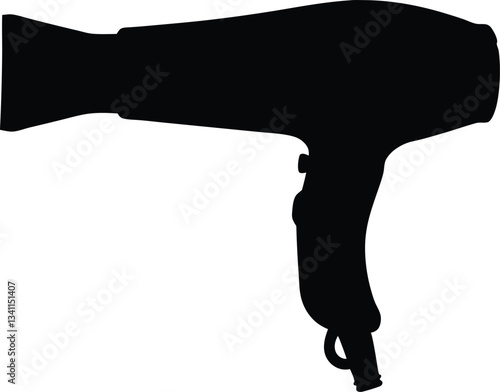 Hairdryer silhouette vector,stylist Hair dryer icon