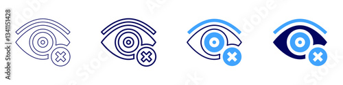 Eye shape enhancement icon in 4 different styles. Thin Line, Line, Bold Line, Duotone. Duotone style. Editable stroke