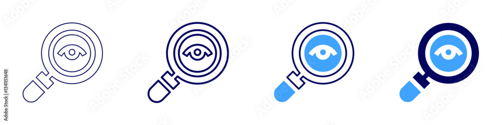 Eye shield icon in 4 different styles. Thin Line, Line, Bold Line, Duotone. Duotone style. Editable stroke Eye shield icon in 4 different styles. Thin Line, Line, Bold Line, Duotone. Duotone style. Editable stroke