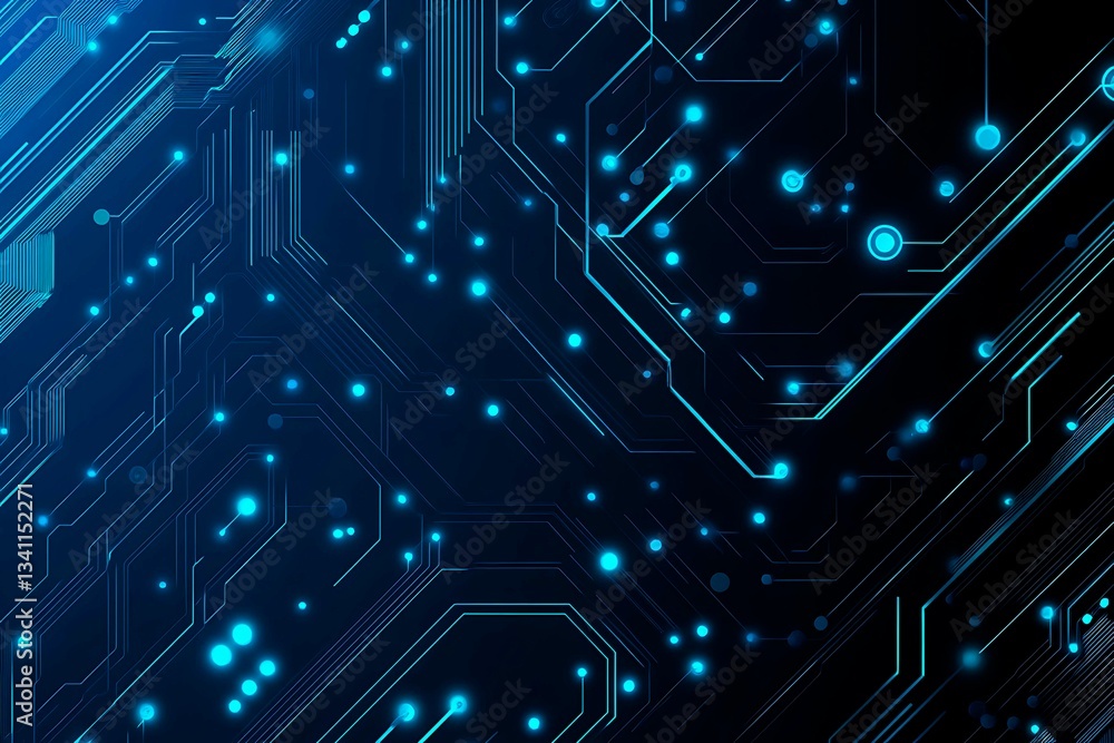 Abstract close-up of a glowing blue digital circuit board, showcasing intricate connections and technological design on a black background.
Abstract close-up of a glowing blue digital circuit board, showcasing intricate connections and technological design on a black background.