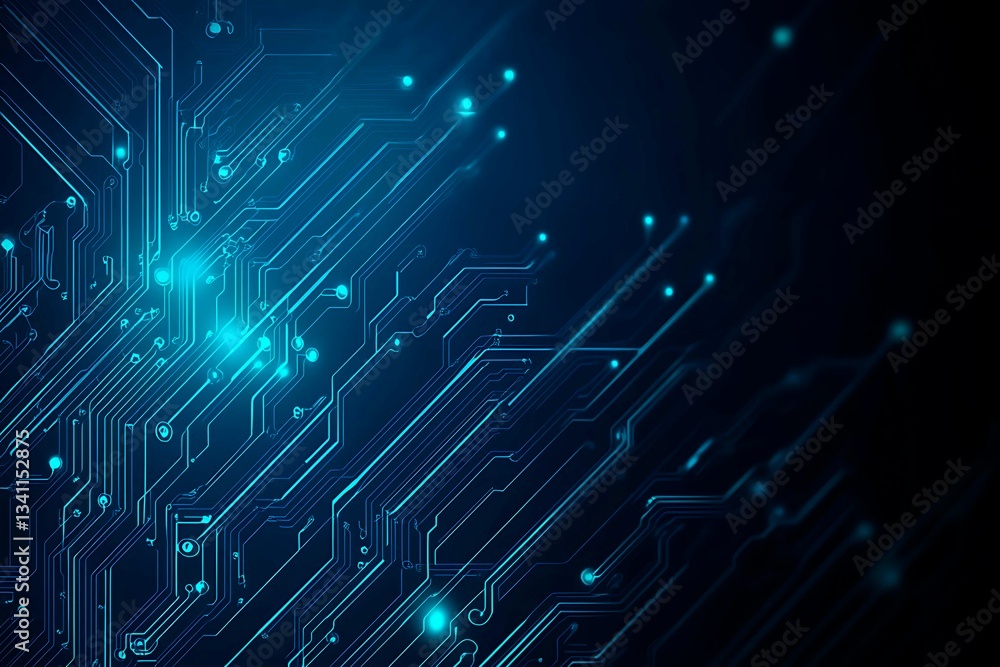 Abstract close-up of a glowing blue digital circuit board, showcasing intricate connections and technological design on a black background.
Abstract close-up of a glowing blue digital circuit board, showcasing intricate connections and technological design on a black background.