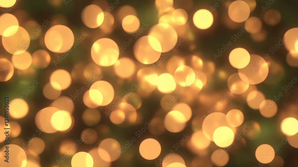 Obraz premium Golden Bokeh Lights Background - Abstract Visual Art