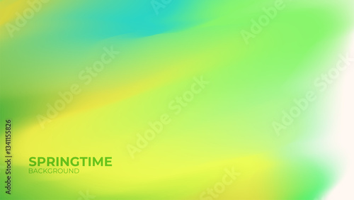 Spring colors. Blurred background. Bright color gradients for Springtime season creative graphic design. Vector illustration.