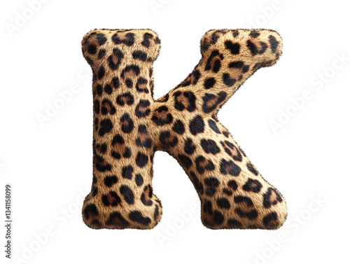 Wallpaper Mural the letter k made of leopard fur. Torontodigital.ca