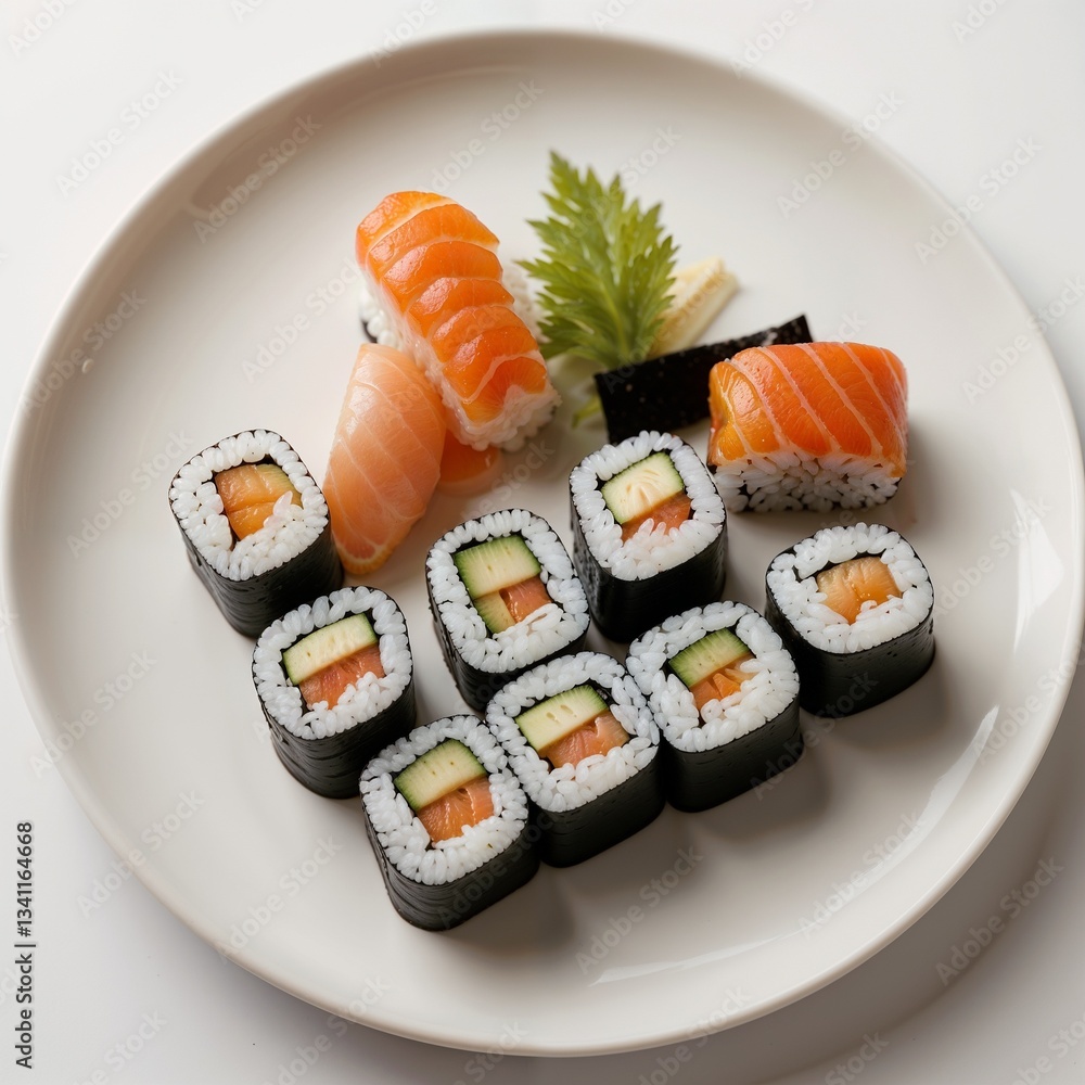 sushi on a plate sushi on a plate