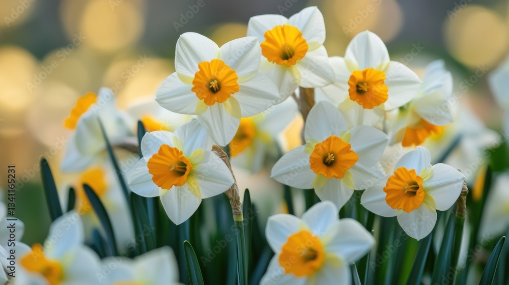 Narcissus spring blooms. Generative AI Narcissus spring blooms. Generative AI
