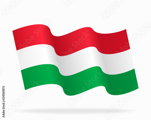 Hungarian flag wavy background layout. Vector illustration. Free Download Hungarian flag wavy background layout. Vector illustration. - GFXLoad