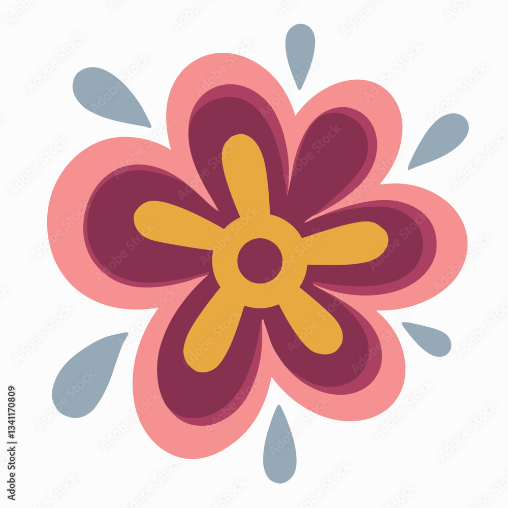 Floral Bloom: A vibrant, stylized illustration of a multi-layered flower bursts forth with color and energy, its petals radiating a sense of freshness and vitality. Floral Bloom: A vibrant, stylized illustration of a multi-layered flower bursts forth with color and energy, its petals radiating a sense of freshness and vitality.