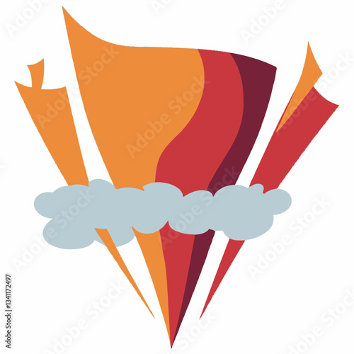 Vibrant Burst of Color: An abstract illustration of a dynamic explosion, featuring bold and bright hues radiating outward, creating a sense of energy and visual impact. 